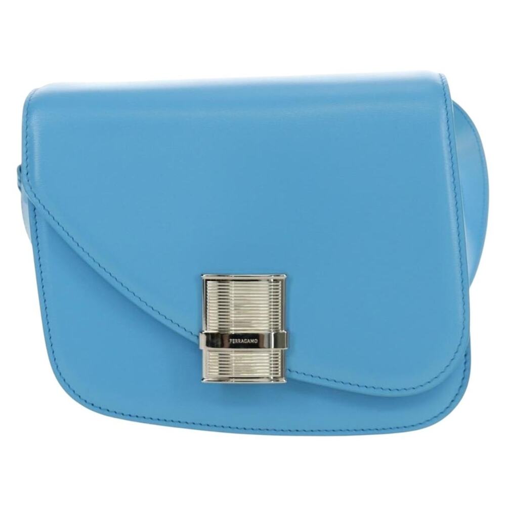 Salvatore Ferragamo Fiamma Shoulder Bag Blue